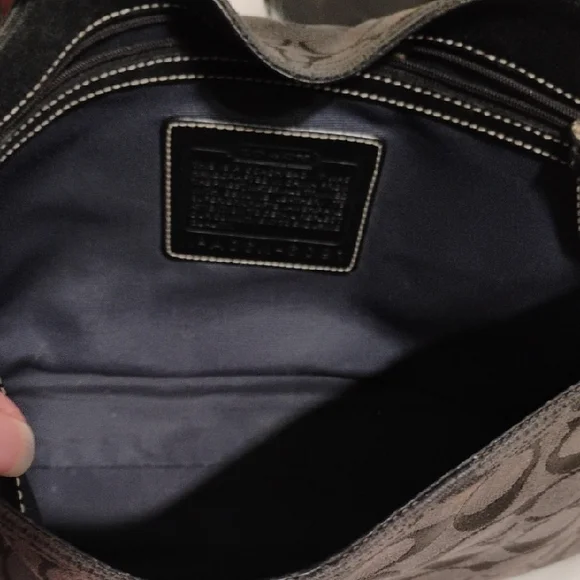 Coach Y2K Monogram C Clip Black Shoulder Bag W Hangtag - Picture 10 of 15